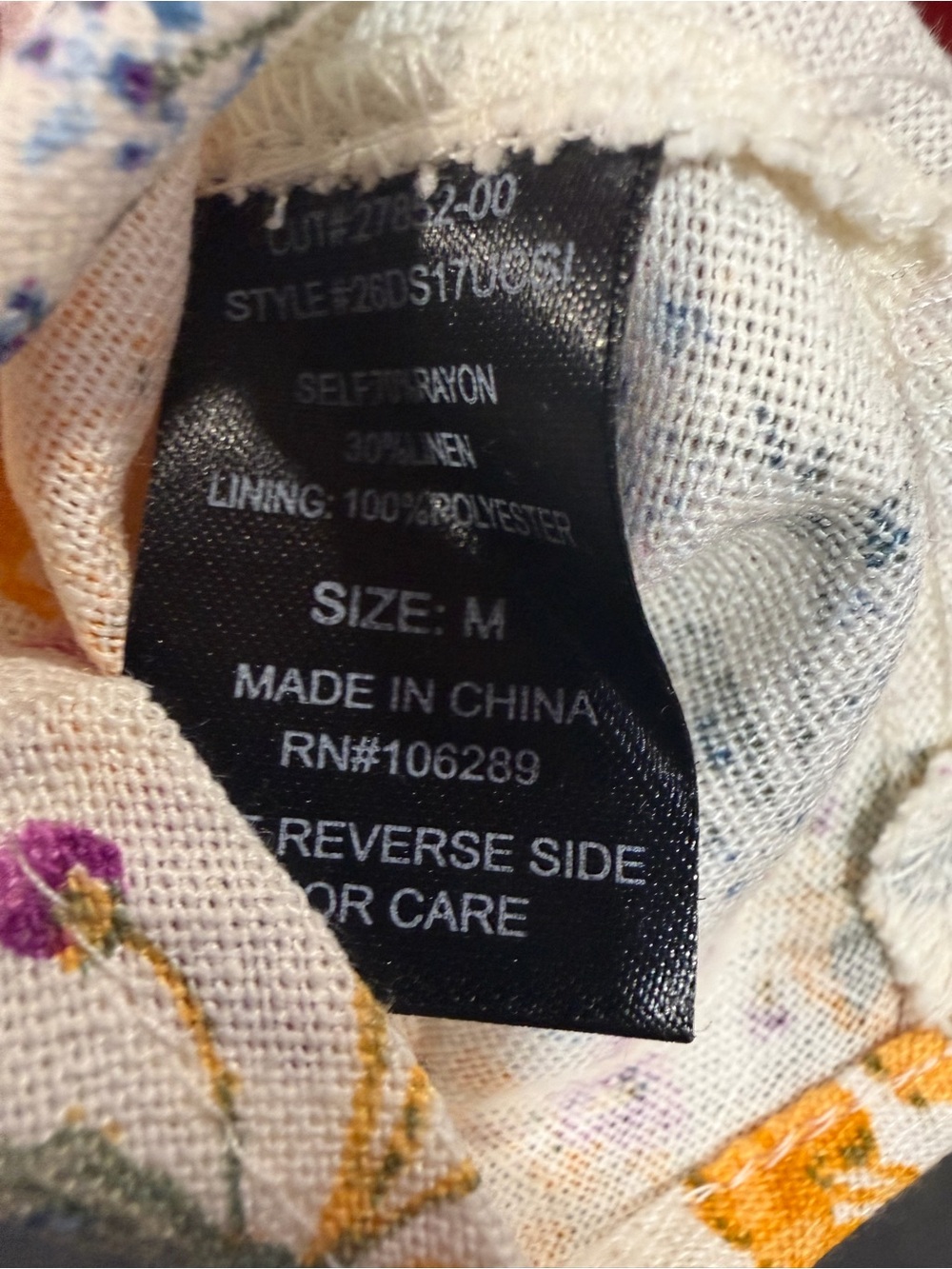 Trixxi Floral Tiered Mini Dress Lace Up Front Cottagecore Size Medium - Picture 7 of 7